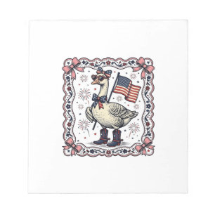 Bloc-note Oie patriotique gravure vintage