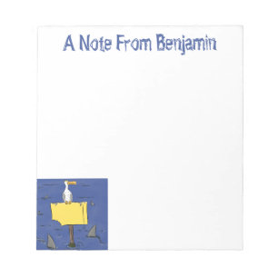 Bloc-note Oiseau de mer amusant entouré de dessins animés de