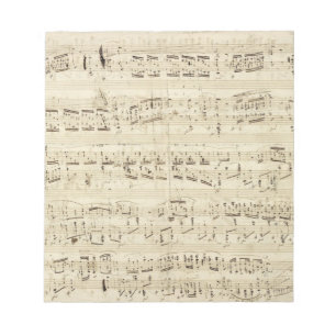 Bloc-note Old Music Notes