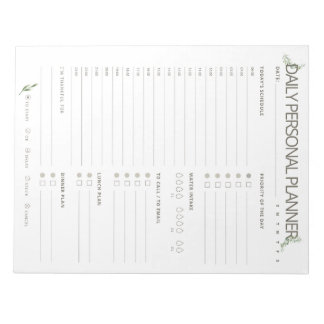 Bloc-note Olive Simple Daily Planner