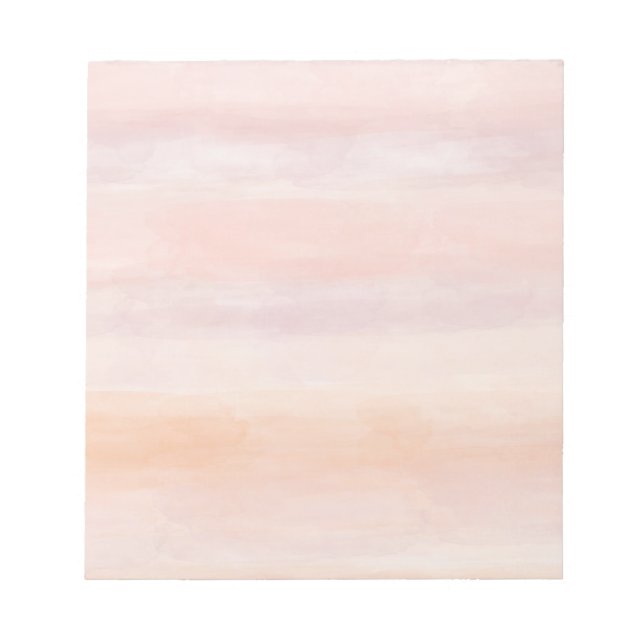 Bloc-note Ombre d'aquarelle de teint rose pâle du soleil (Devant)