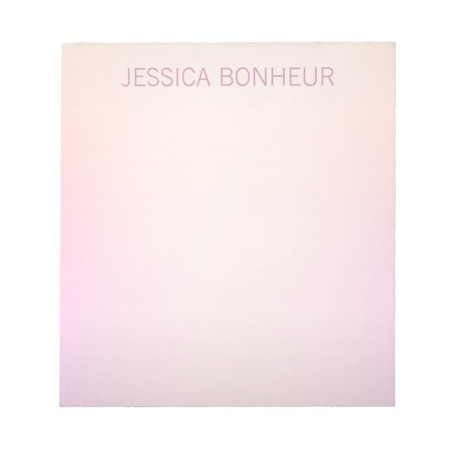 Bloc-note Ombre de fond de couleurs douces (Devant)