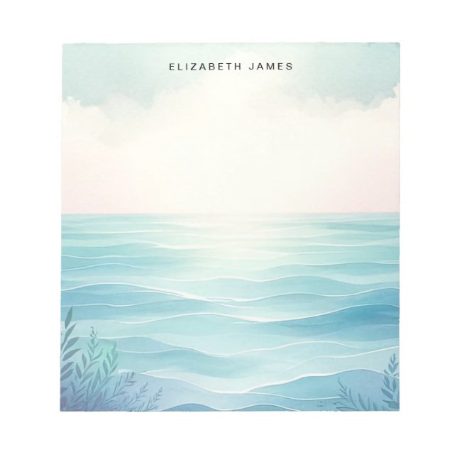 Bloc-note Ombre stratifié Ocean Pastel moderne (Devant)