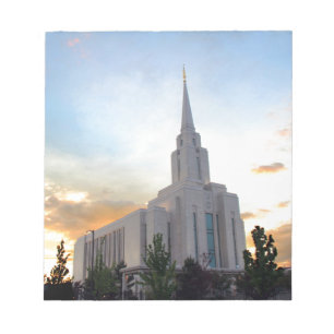 Bloc-note Oquirrh Mountain LDS Utah Temple sunset