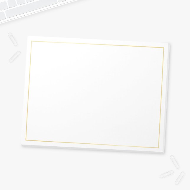 Bloc-note Or blanc élégant (Créateur téléchargé)