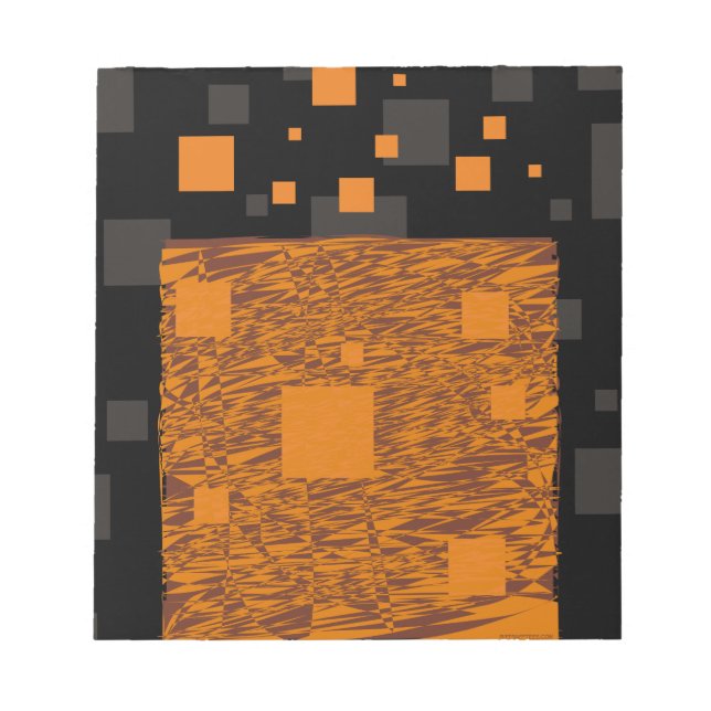 Bloc-note Orange alerte float abstrait Halloween boîte noire (Devant)