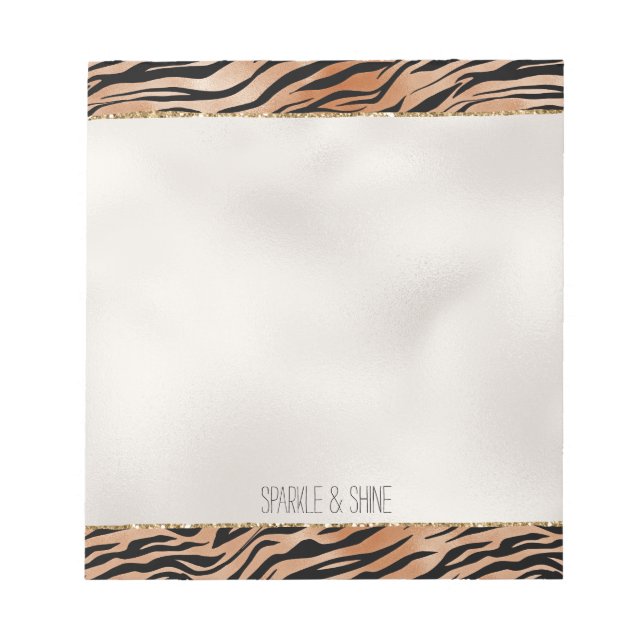 Bloc-note Orange Black Tiger (Devant)