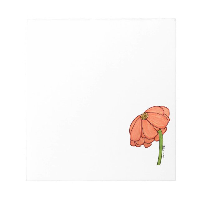 Bloc-note Orange Flower (Devant)