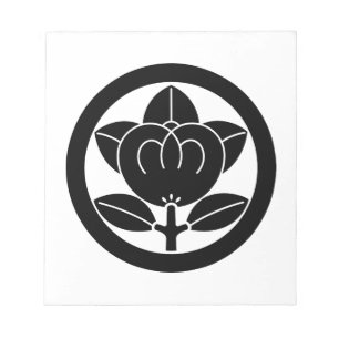 Bloc-note Orange mandarine dans un cercle
