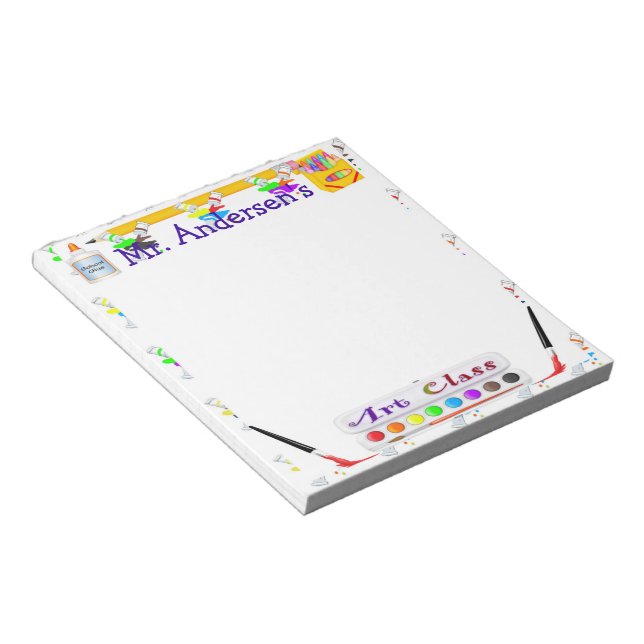 Bloc-note Ordinateur portable de classe Art pour enseignants (Incliné)