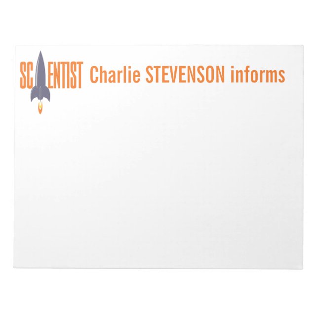 Bloc-note Ordinateurs portables personnalisés Rocket Scienti (Devant)