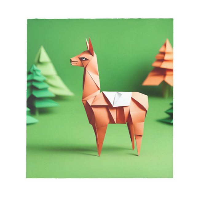 Bloc-note Origami Art - Harmonie de Grazing : Serene Llama's (Devant)