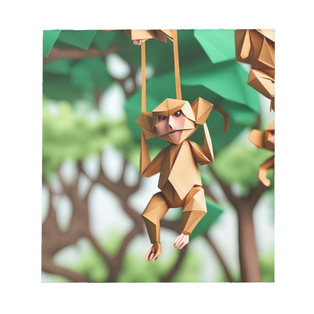 Bloc-note Origami Art - Mauvais Mal : Singe Joueur (Devant)