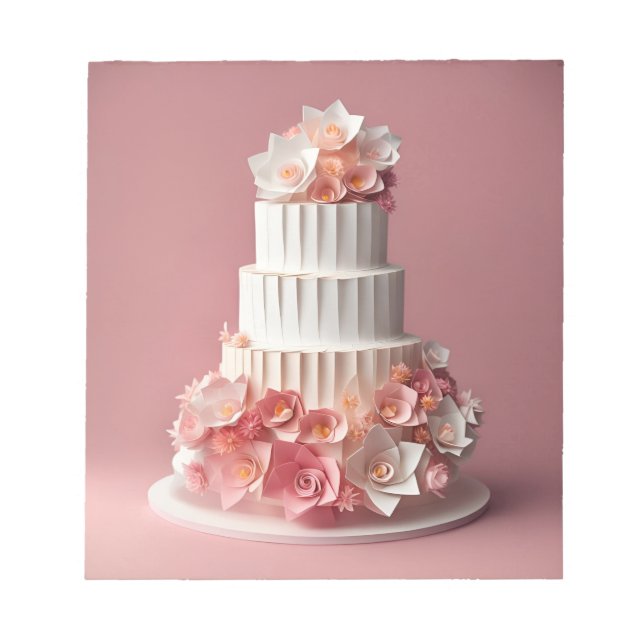 Bloc-note Origami Art - Un gâteau mariage exquis (Devant)
