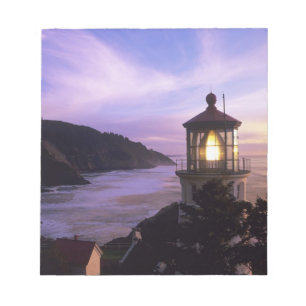 Bloc-note OU, Côte de l'Oregon, phare de Heceta Head, sur