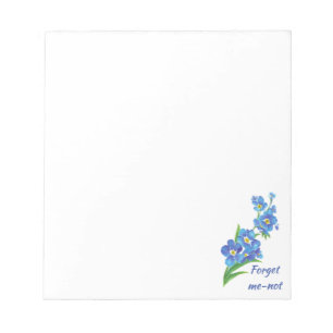 Bloc-note Oubliez-moi pas Custom Watercolor Garden Flower