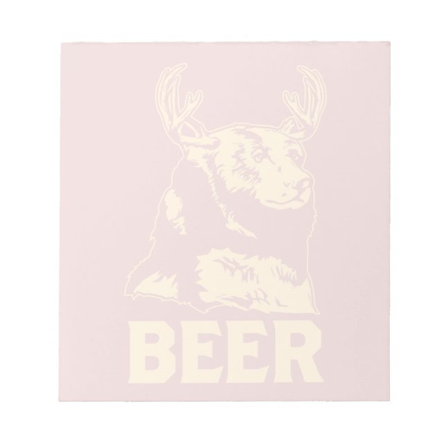 Bloc-note Ours + Cerf = Bière (Devant)
