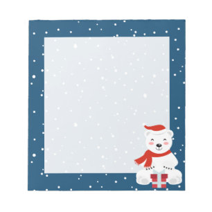 Bloc-note Ours de neige