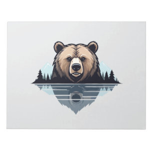 Bloc-note Ours Vector Art Animal Moderne Ville Urbaine Graph