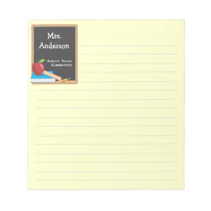 Bloc-note Outils tableau noir de professeurs et bloc - notes