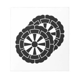 Bloc-note Overlapping flower-shaped Genji carts