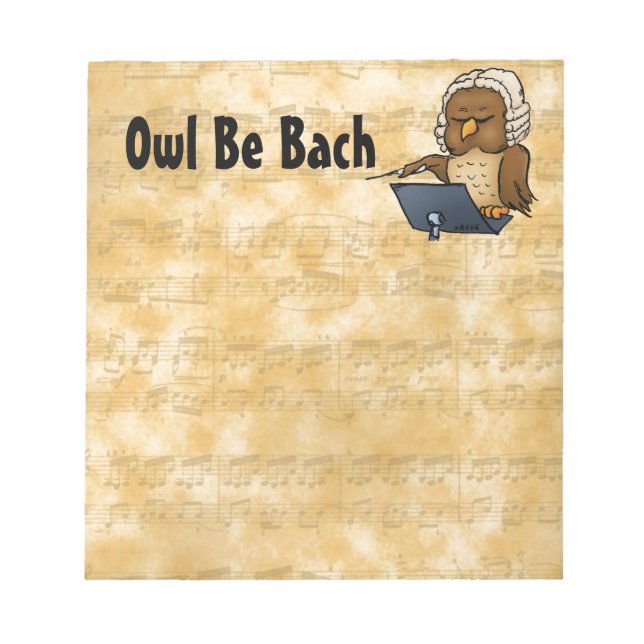 Bloc-note Owl Be Bach (Devant)