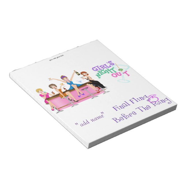 Bloc-note Pack de Bachelorette Candy Bar Wrapper Party Favor (Incliné)