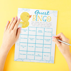Bloc-note Pack de jeu Baby shower de canard en caoutchouc