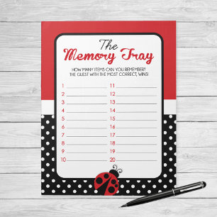 Bloc-note Pack de jeu Baby shower de plateau de mémoire Lady