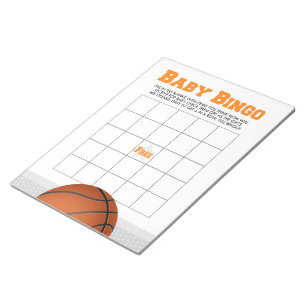 Bloc-note Pack de jeu de Baby shower de basket-ball cadeau