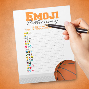 Bloc-note Pack de jeu de Pictionary Baby Shower Basketball E
