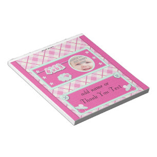 Bloc-note Pack of Pink Baptism Candy Bar Wrapper Party Favor