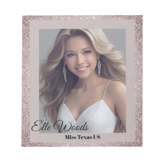 Bloc-note Pad autographe Glamor Glitz (Devant)