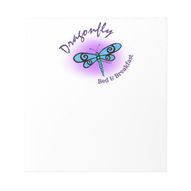Bloc-note Pad de note de libellule KiniArt (Devant)