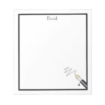 Pad de note de stylo monogramme
