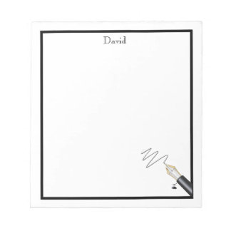 Bloc-note Pad de note de stylo monogramme