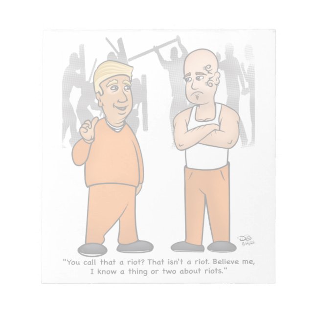 Bloc-note Pad de note de Trumper anti-émeute (Devant)