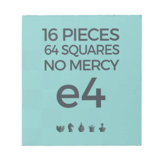 Bloc-note Pad de note d'échecs : pas de clémence