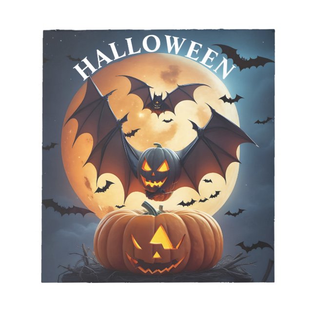 Bloc-note Pad de note d'Halloween (Devant)