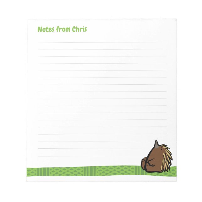 Bloc-note Pad de note Echidna (Devant)