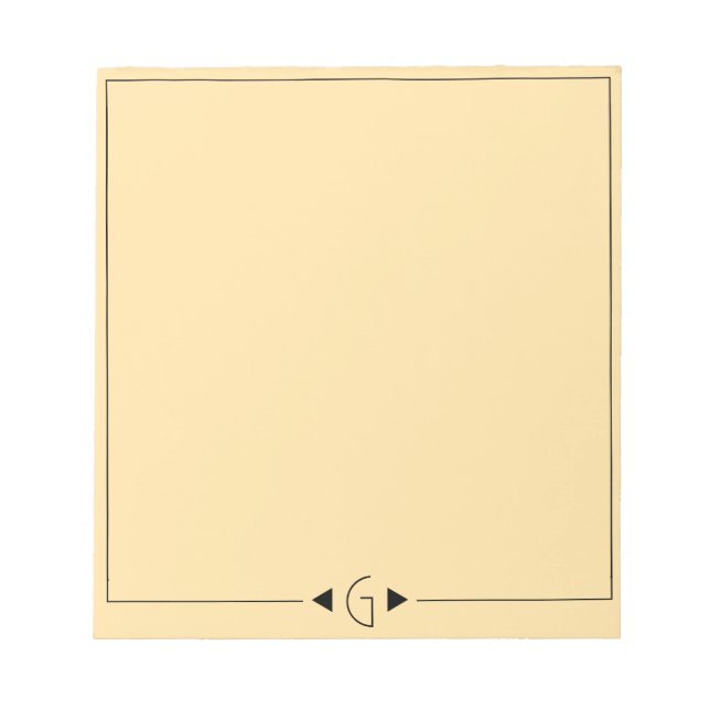Bloc-note Pad de note initiale (Devant)