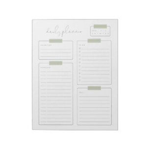 Bloc-note Page Calcul du gestionnaire quotidien