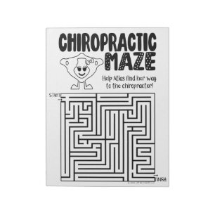 Bloc-note Page d'activité chiropratique, chiropratique