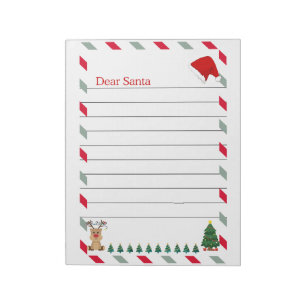 Bloc-note Page de vacances simpliste de lettre au Père Noël