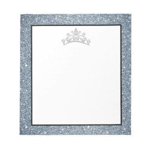 Bloc-note Pageant Tiara Parties scintillant bleu couronne Bl
