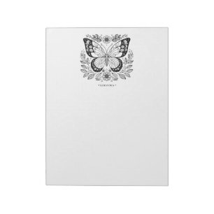 Bloc-note Pages De Coloration Papillon Pour Adultes