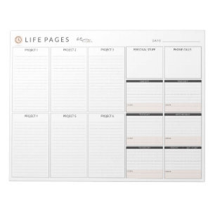 Bloc-note PAGES DE VIE Planificateur par copiscines