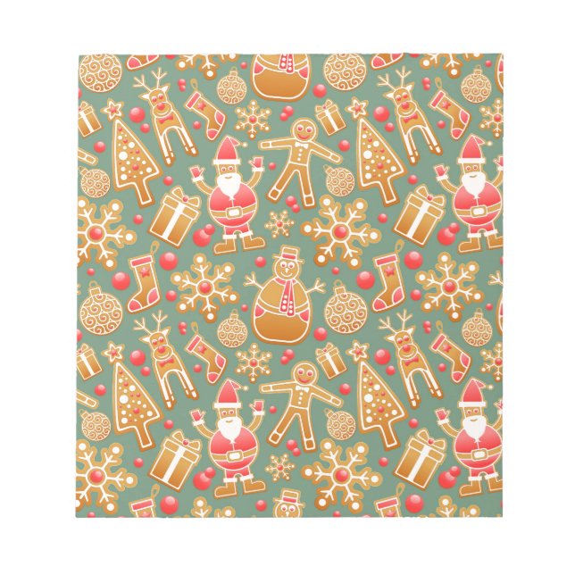 Bloc-note pain d'épices de Noël père Noël (Devant)