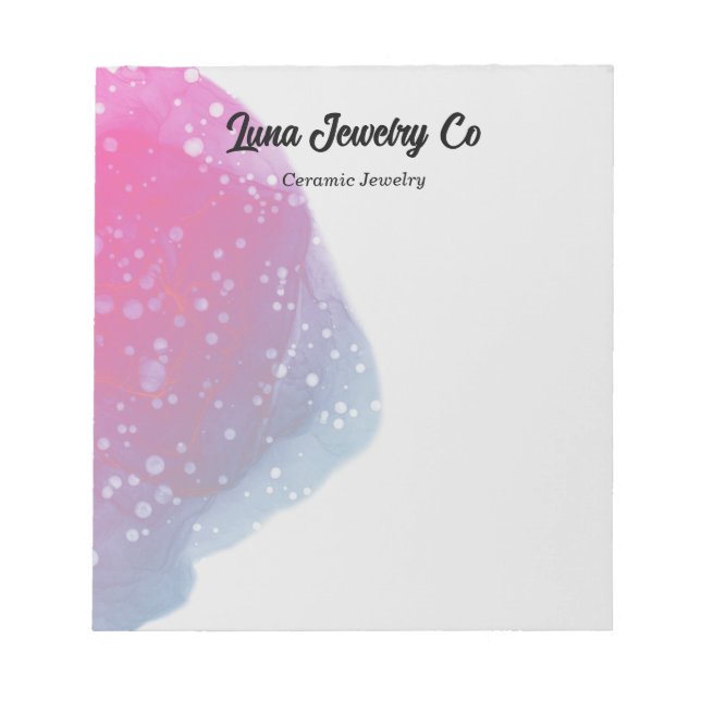 Bloc-note Painted Pink Rainbow Business (Devant)