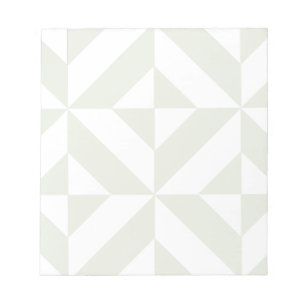 Bloc-note Pale Gray Geometric Deco Cube Pattern